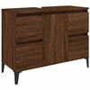 vidaXL Meuble d'&eacute;vier ch&ecirc;ne marron 80x33x60 cm bois d'ing&eacute;nierie