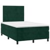 vidaXL Sommier &agrave; lattes de lit avec matelas LED Vert fonc&eacute; 120x200 cm