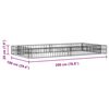 vidaXL Lit sur&eacute;lev&eacute; &agrave; gabion Acier galvanis&eacute; 200x100x20 cm