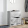 vidaXL Armoire &agrave; chaussures sonoma gris 80x34x96,5cm bois d'ing&eacute;nierie