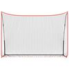 vidaXL Filet d'entra&icirc;nement de golf noir/rouge 305x91x213 cm polyester