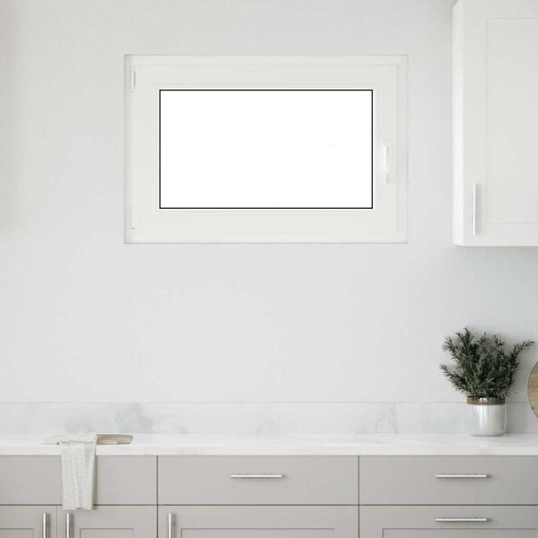 vidaXL Fenêtre de sous-sol« RISOR » 90 x 70 cm oscillo-battante DIN gauche blanche