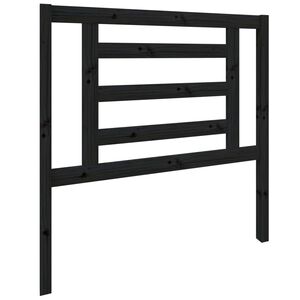 vidaXL T&ecirc;te de lit Noir 96x4x100 cm Bois massif de pin