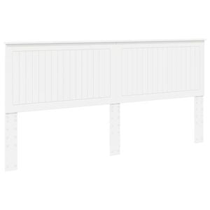 vidaXL T&ecirc;te de lit avec t&ecirc;te de lit Blanc 200 cm Bois d'ing&eacute;nierie