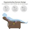 vidaXL Fauteuil inclinable de massage &eacute;lectrique marron tissu