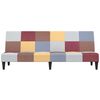 vidaXL Canap&eacute;-lit &agrave; 2 places avec repose-pied Multicolore Tissu