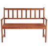 vidaXL Banc de jardin avec coussin 120 cm Bois d'acacia massif