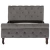 vidaXL Cadre de lit sans matelas gris velours 100x200 cm