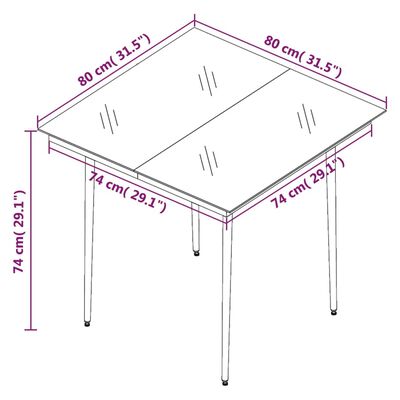 vidaXL Ensemble à manger de jardin 5 pcs Gris clair