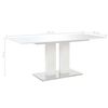 vidaXL Table de salle &agrave; manger Blanc brillant 180x90x76 cm MDF