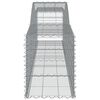vidaXL Paniers &agrave; gabions arqu&eacute;s 15 pcs 400x50x60/80 cm Fer galvanis&eacute;