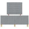 vidaXL Cadre de lit avec t&ecirc;te de lit Gris clair 160 x 200 cm tissu