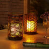 Luxform Lampe de table de jardin &agrave; LED solaire Swindon Cuivre et brun