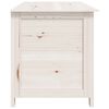 vidaXL Bo&icirc;te &agrave; coussins d'ext&eacute;rieur Blanc 100x50x56 cm Sapin massif