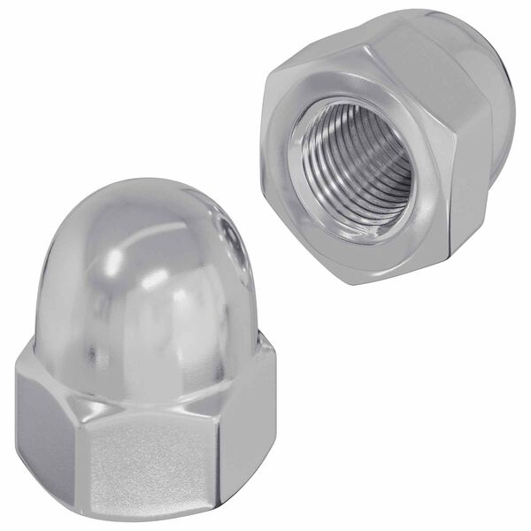 vidaXL Noix Acorn 2 pcs Argent&eacute; 12,8 x 12,8 x 6,5 cm Acier