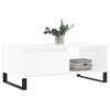vidaXL Table basse Blanc 90x50x36,5 cm Bois d'ing&eacute;nierie