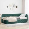 vidaXL Cadre de lit d'angle Vert fonc&eacute; 90 x 200 cm Velours
