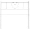 vidaXL Tête de lit métal blanc 75 cm