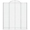 vidaXL Paniers &agrave; gabions arqu&eacute;s 2 pcs 200x50x220/240 cm Fer galvanis&eacute;