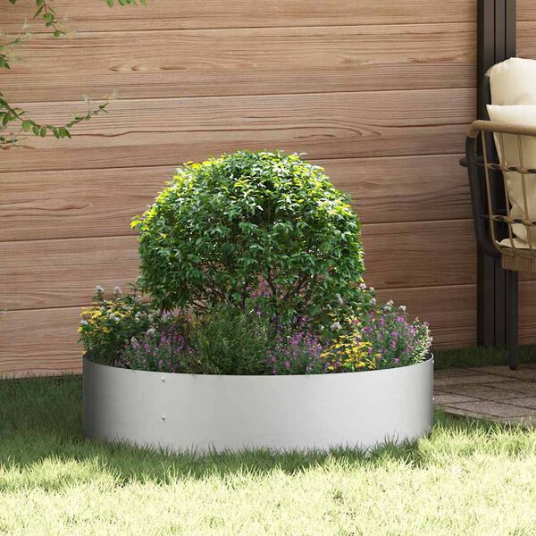 vidaXL Anneau de jardini&egrave;re 5 pcs Argent&eacute; 80 x 80 x 20 cm
