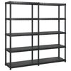 vidaXL &Eacute;tag&egrave;re de rangement &agrave; 5 niveaux Noir 170x40x185 cm Plastique