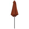 vidaXL Parasol de jardin et mât en aluminium 270x246 cm Terre cuite