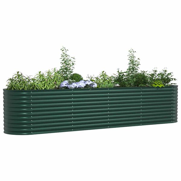 vidaXL Lit sur&eacute;lev&eacute; Vert 400 x 80 x 81 cm Acier