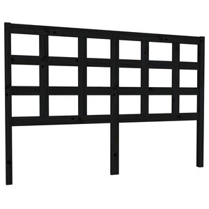 vidaXL T&ecirc;te de lit Noir 145,5x4x100 cm Bois massif de pin