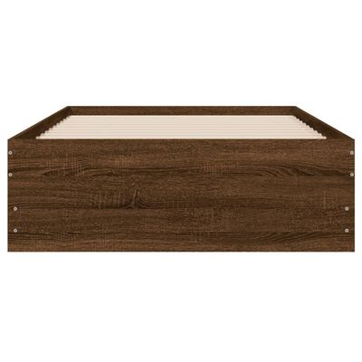 vidaXL Cadre de lit avec tiroirs sans matelas chêne marron 90x190 cm