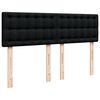 vidaXL Sommier &agrave; lattes de lit avec matelas Noir 160x200 cm Tissu