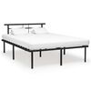 vidaXL Cadre de lit sans matelas noir m&eacute;tal 160x200 cm