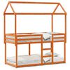 vidaXL Lit superpos&eacute; sans matelas cire marron 90x200 cm pin massif