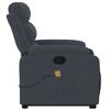 vidaXL Fauteuil de massage inclinable Gris fonc&eacute; Velours