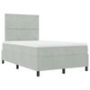 vidaXL Lit &agrave; ressort LED avec matelas Gris clair 120 x 190 cm tissu