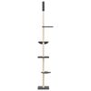 vidaXL Arbre &agrave; chat du sol au plafond Gris fonc&eacute; 263,5-289,5 cm