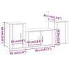 vidaXL Ensemble de meubles TV 3 pcs Blanc brillant Bois d'ing&eacute;nierie