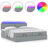 VidaXL Cadre de lit ottoman et matelas gris clair 160x200cm tissu