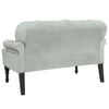 vidaXL Banc avec dossier Gris clair 119,5 x 64,5 x 75 cm Velours
