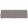 vidaXL Cadre de lit avec matelas Taupe 90 x 200 cm tissu