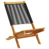 vidaXL Chaises de jardin pliantes lot de 6 noir bois d'acacia massif