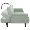 vidaXL Canap&eacute;-lit avec accoudoirs gris clair velours