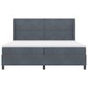 vidaXL Lit &agrave; ressorts avec matelas Gris fonc&eacute; 200 x 200 cm Velours
