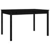vidaXL Ensemble à manger de jardin 4 pcs noir bois massif de pin