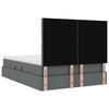 vidaXL Lit avec rangement et LED Gris fonc&eacute; 140 x 200 cm Polyester