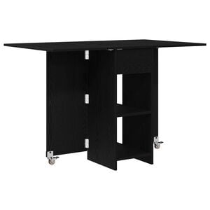 vidaXL Table &agrave; d&icirc;ner 115 x 70 x 75 cm Bois d'ing&eacute;nierie Ch&ecirc;ne noir