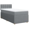 vidaXL Sommier &agrave; lattes de lit avec matelas Gris clair 100x200cm Tissu