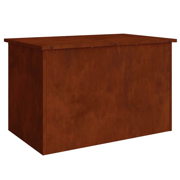 vidaXL Bo&icirc;te de Rangement Ext&eacute;rieure Rouill&eacute; 80 x 50,5 x 50 cm Acier