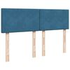 vidaXL Sommier &agrave; lattes de lit et matelas bleu 140x190 cm velours