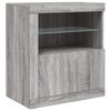 vidaXL Buffet avec lumi&egrave;res LED sonoma gris 283x37x67 cm
