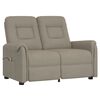 vidaXL Fauteuil inclinable &agrave; 2 places Gris clair Tissu microfibre